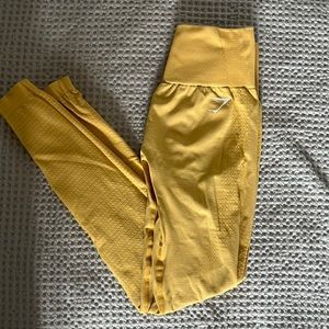 Yellow Marl gymshark vital Seamless 2.0 leggings